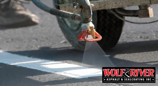Almond Asphalt/Concrete Pavement Line Striping Services